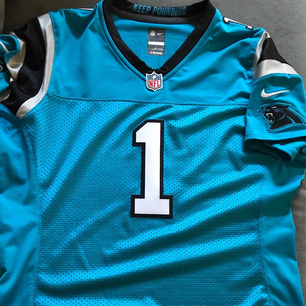 Cam Newton Carolina Panthers blue stitched jersey