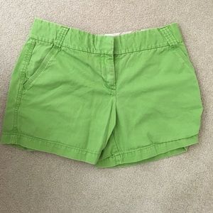 Light green shorts from JCrew.
