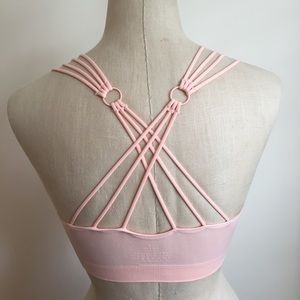 2 pack pink and black bralette bra sports bra