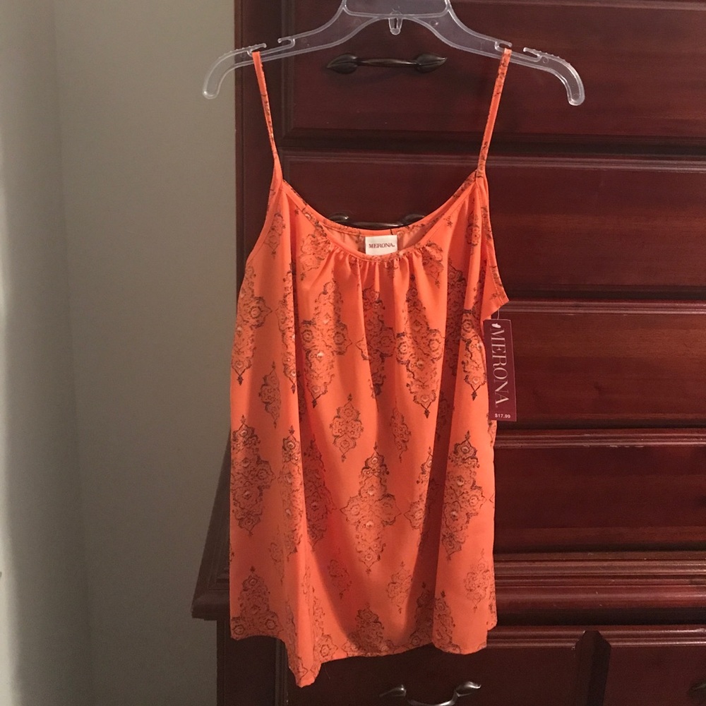 Flowy Orange Tank Top