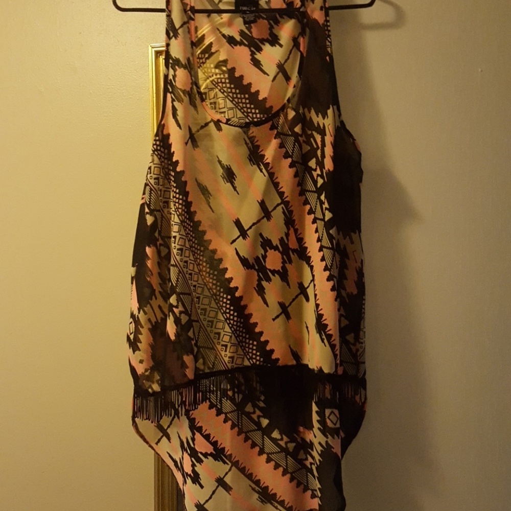 Shear fringe shirt