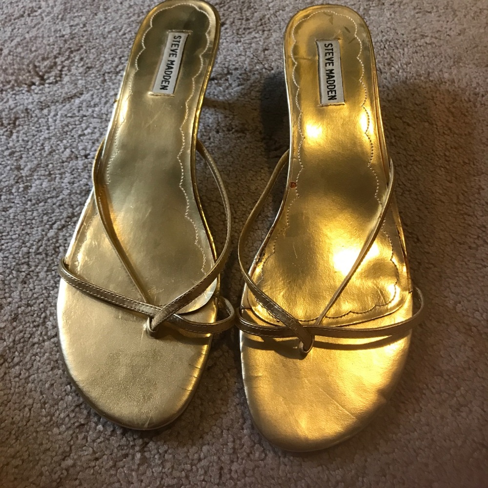 Steve Madden gold heels