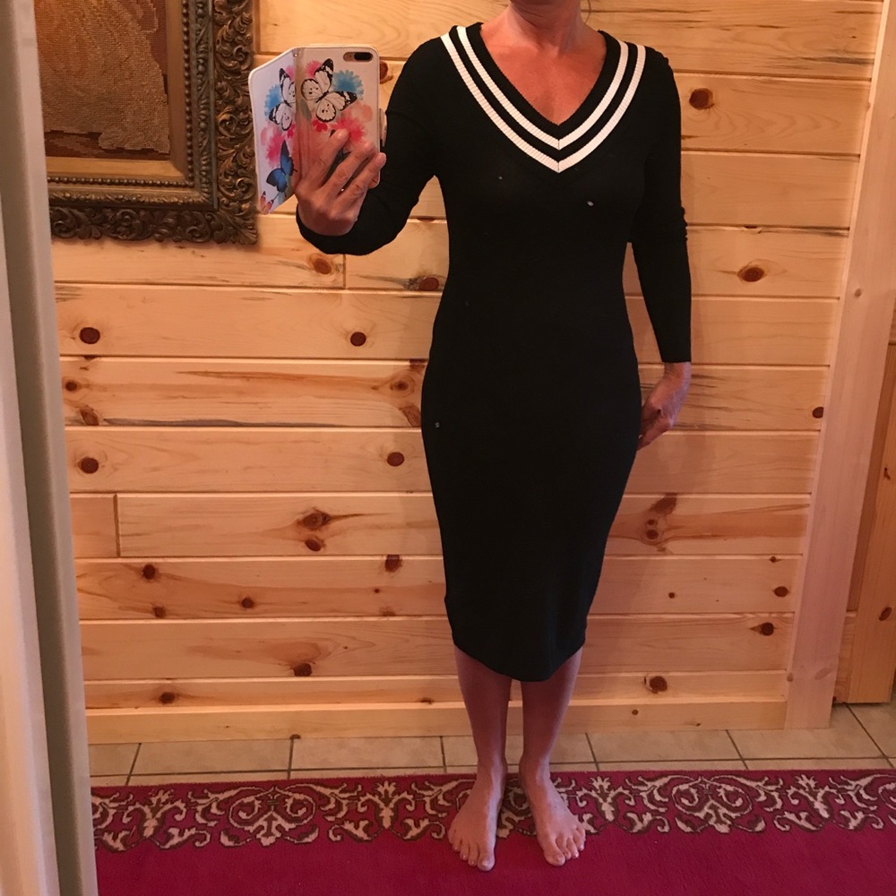 Black sweater dress