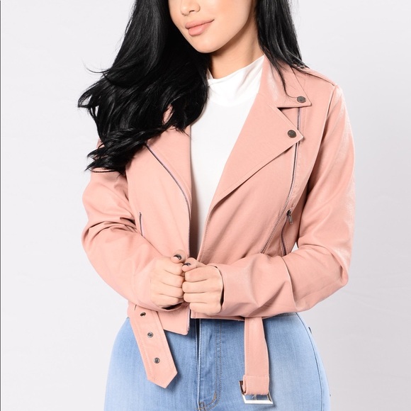 Mauve Leather Jacket - Picture 2 of 4