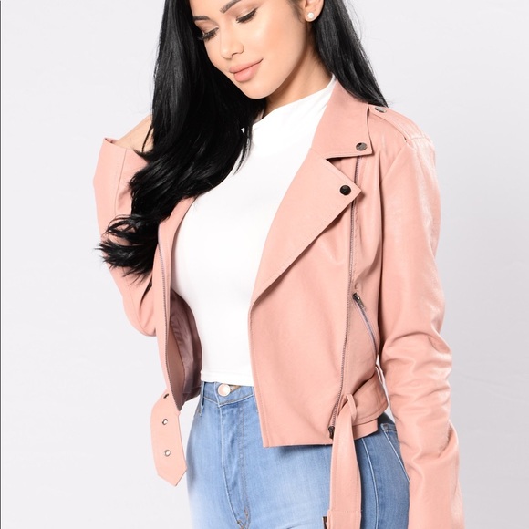 Mauve Leather Jacket - Picture 3 of 4