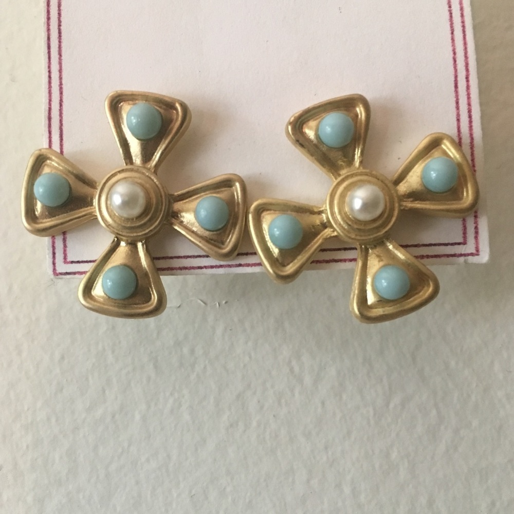 Gold and Turquoise Earrings