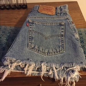 Denim vintage Levi cut offs
