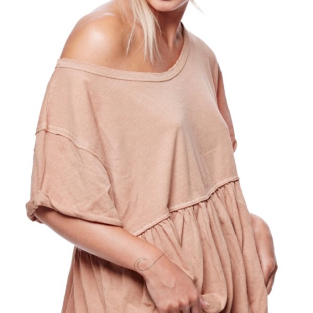 Free people peplum tee worn once size small