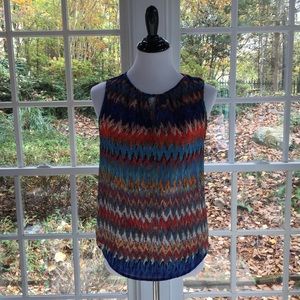 renee c. double-keyhole sleeveless shell, M