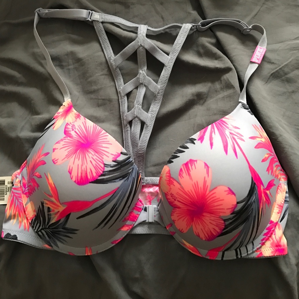 VS Pink racerback push-up 34B