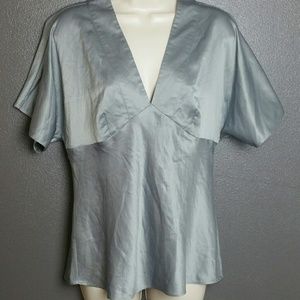 Vintage New York & Co Silver V-Neck Blouse