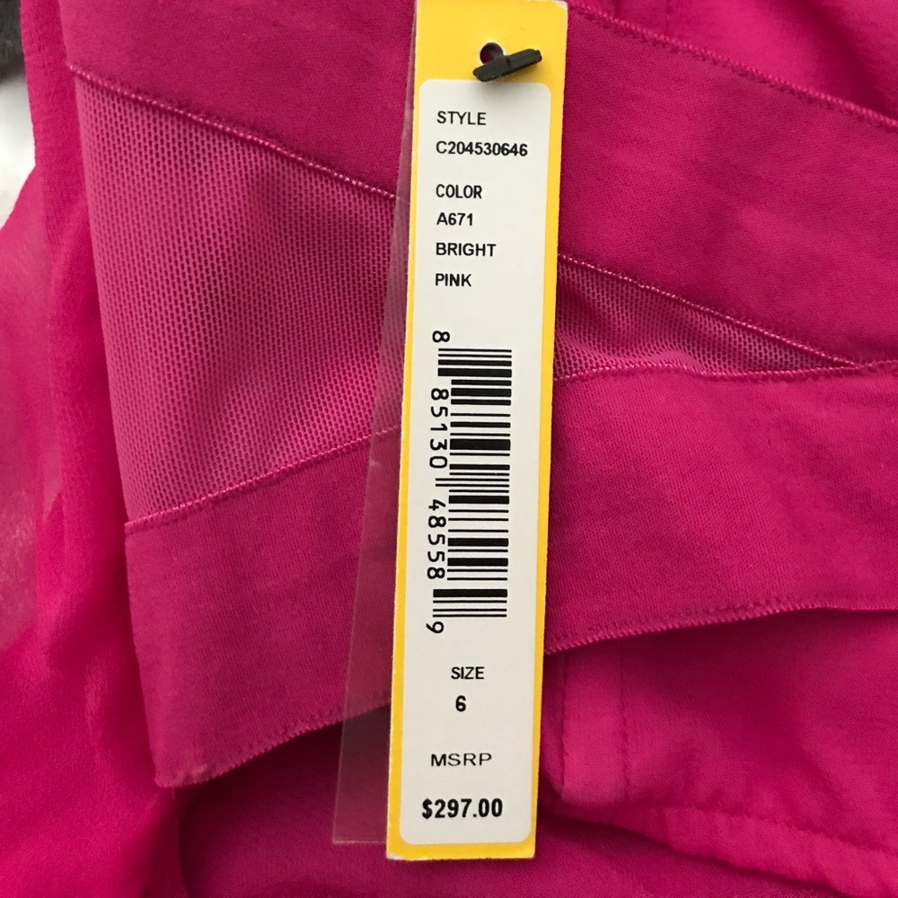 New Alice & Olivia Bright Pink Strapless Dress