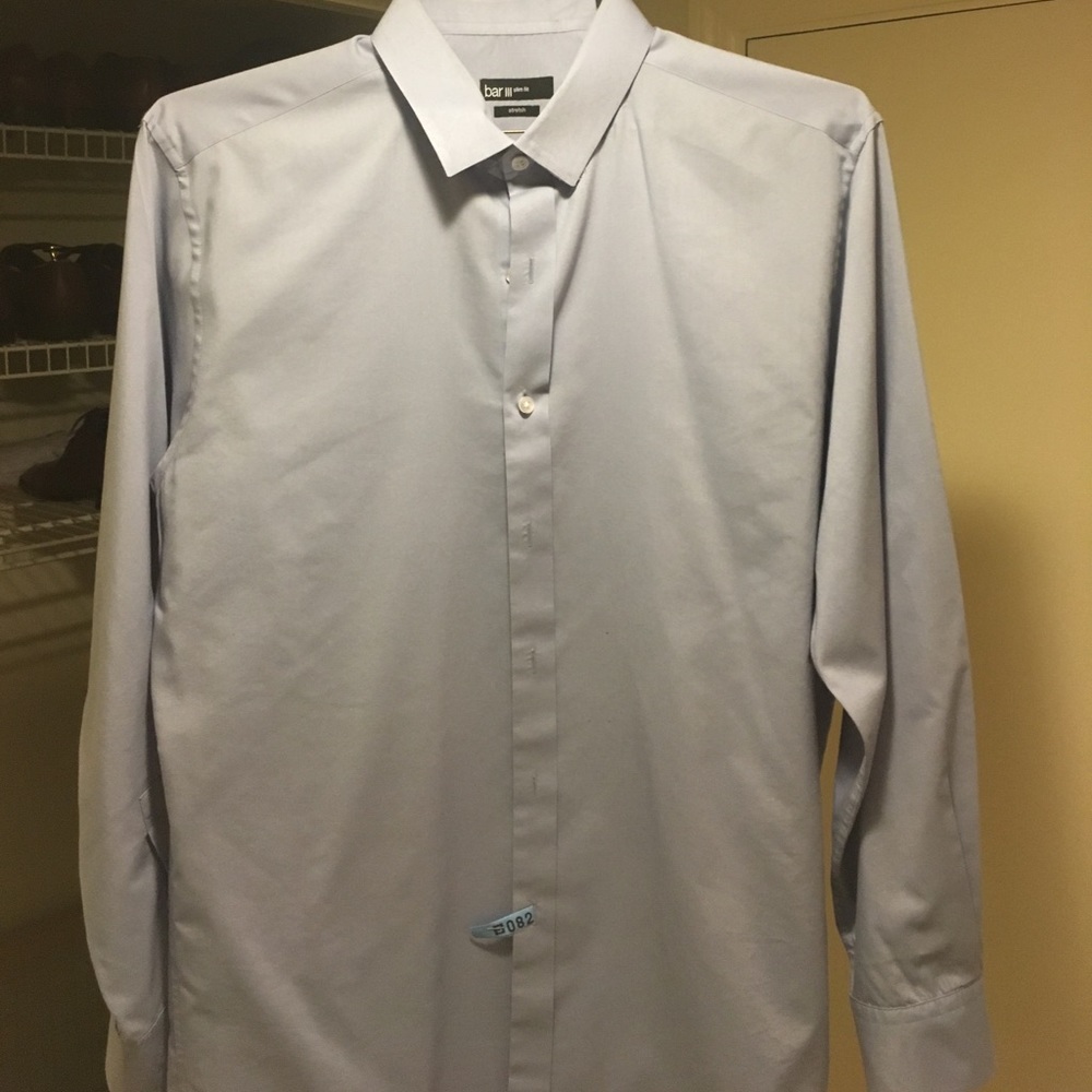 Bar III Slim Fit Men's Button Down Dress Shirt