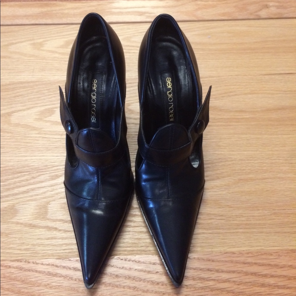 Black Sergio Rossi leather heels