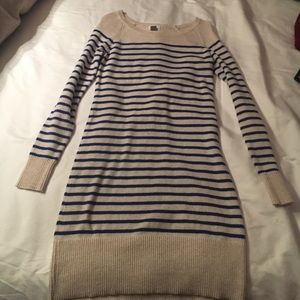 Stripped sweater dress