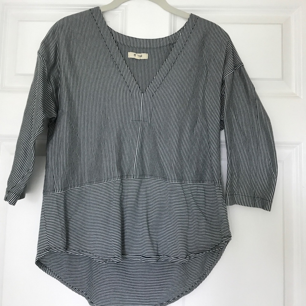 Madewell Stripped 3/4-Sleeve Tee