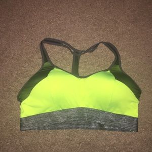 Neon green sports bra