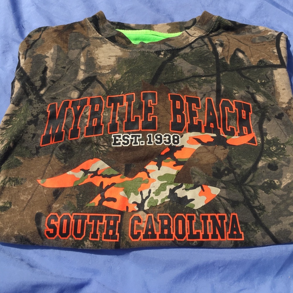 camo and orange myrtle beach long sleeve
