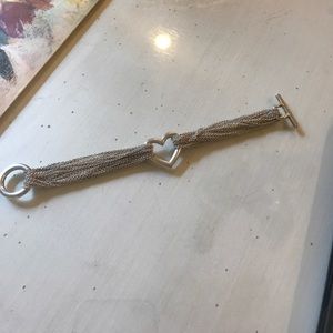 TIFFANY & co multi strand open heart mesh