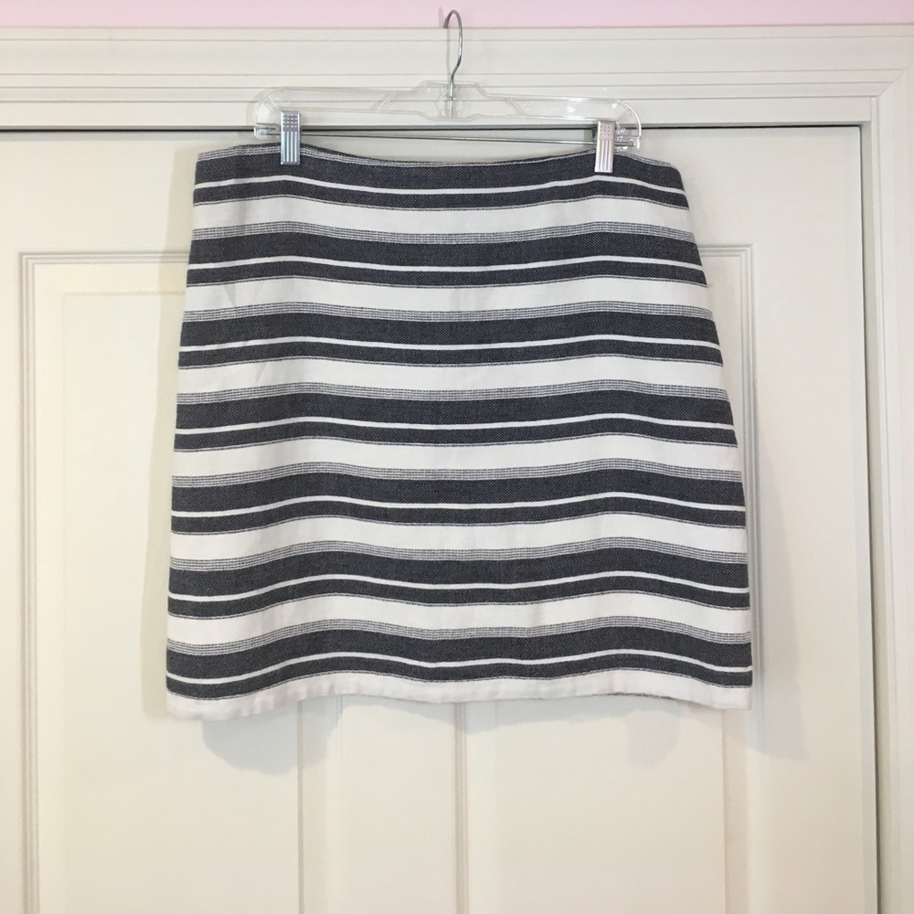 Loft striped pencil skirt