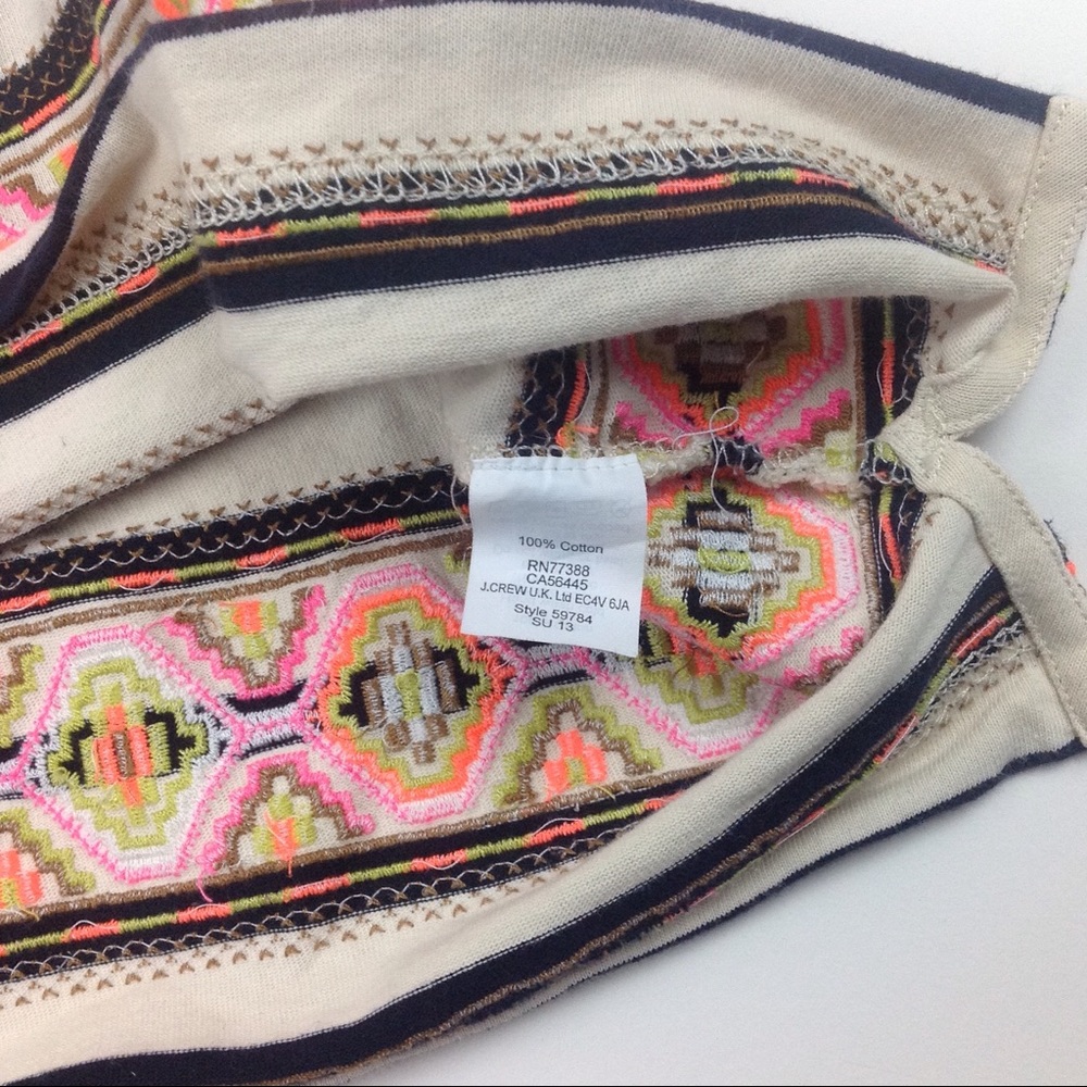 J. Crew Stitchwork Stripe Top - Picture 4 of 8