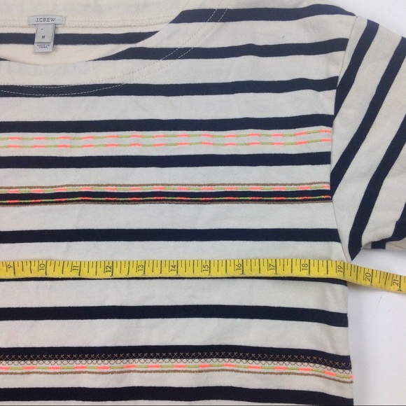 J. Crew Stitchwork Stripe Top - Picture 7 of 8