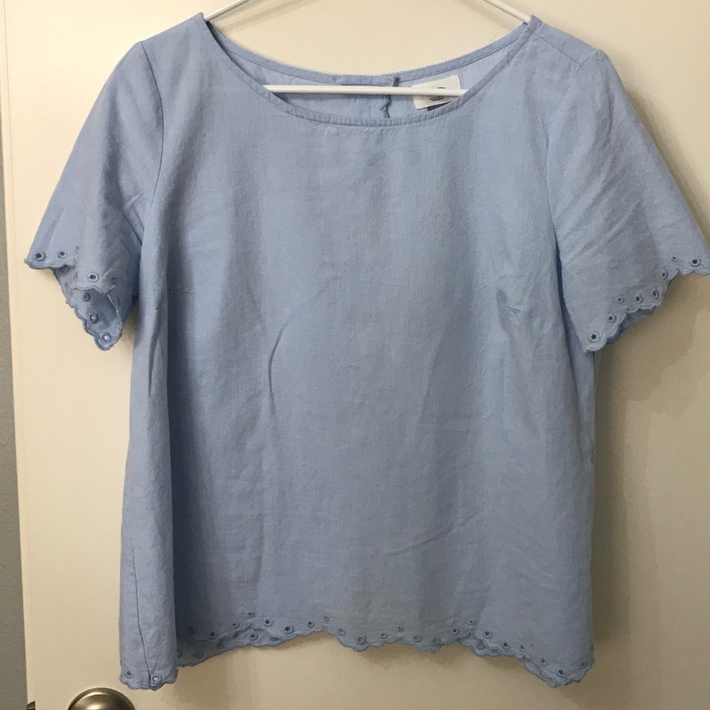 Chambray feminine top