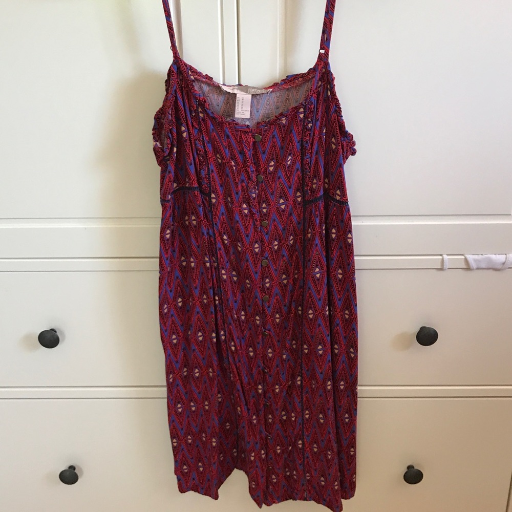 Red Tribal Print Dress