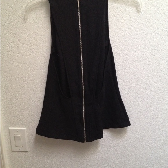 TOPSHOP FRINGE FRONT OPEN BACK TOP FULL ZIPPER SZ6 - Picture 5 of 6