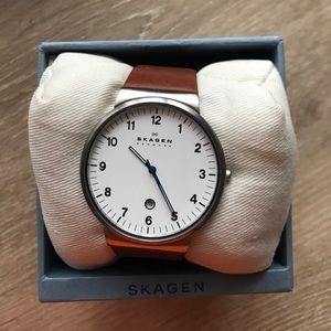Skagen genuine leather watch