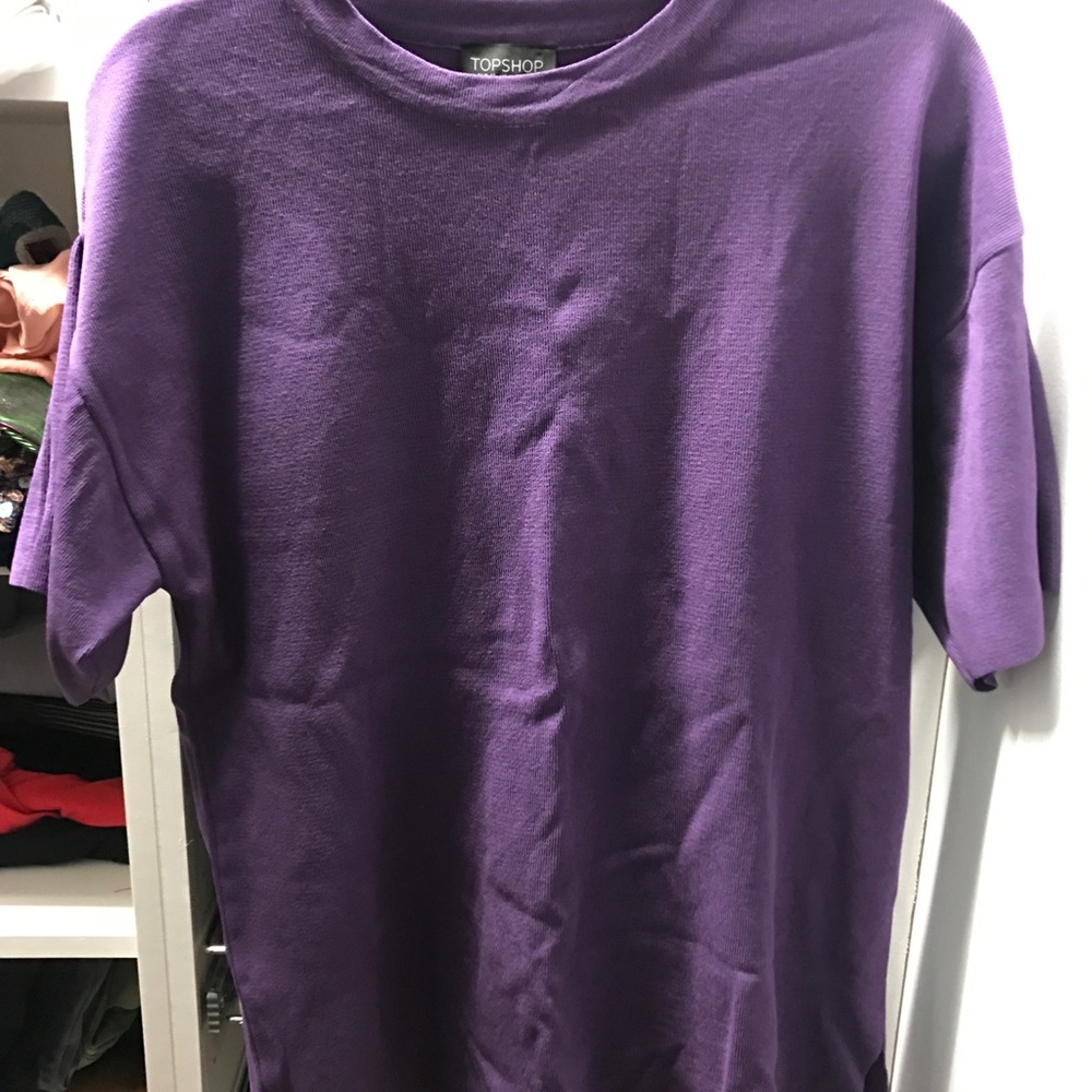TOPSHOP OVERSIZED PURPLE TEE