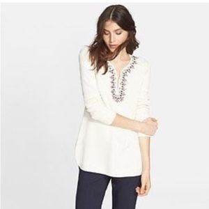 Gorgeous jeweled Tory Burch tunic, 100% cotton XL