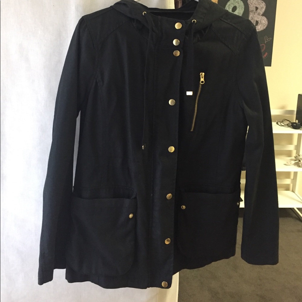 Forever 21 black hooded jacket