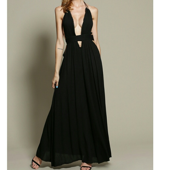 🖤LAST ONE🖤 🌿BLACK GAUZE DRESS🌿 - Picture 2 of 6