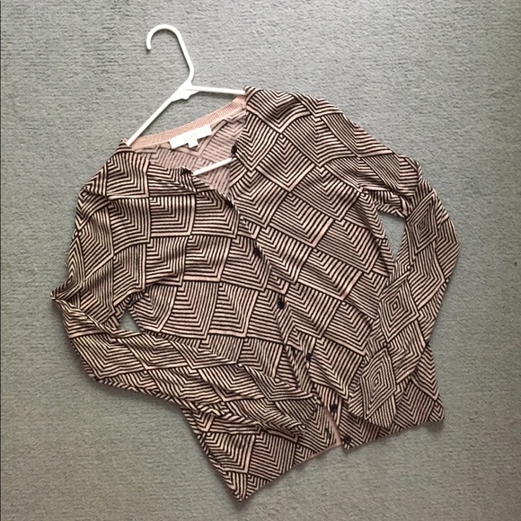 LOFT Geometric Print Cardigan SIZE SMALL - Picture 1 of 1