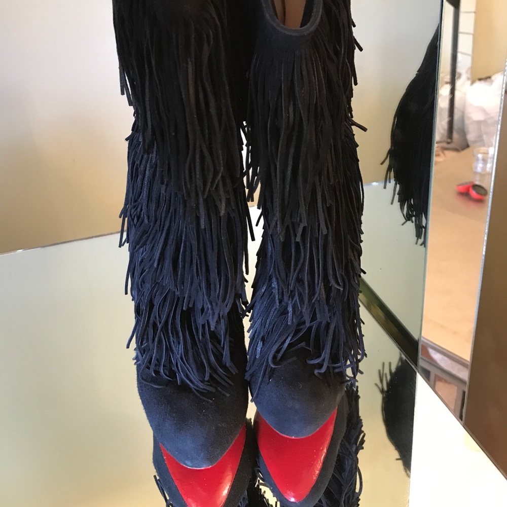Authentic Christian Louboutins Fringe Boots 🔥🔥