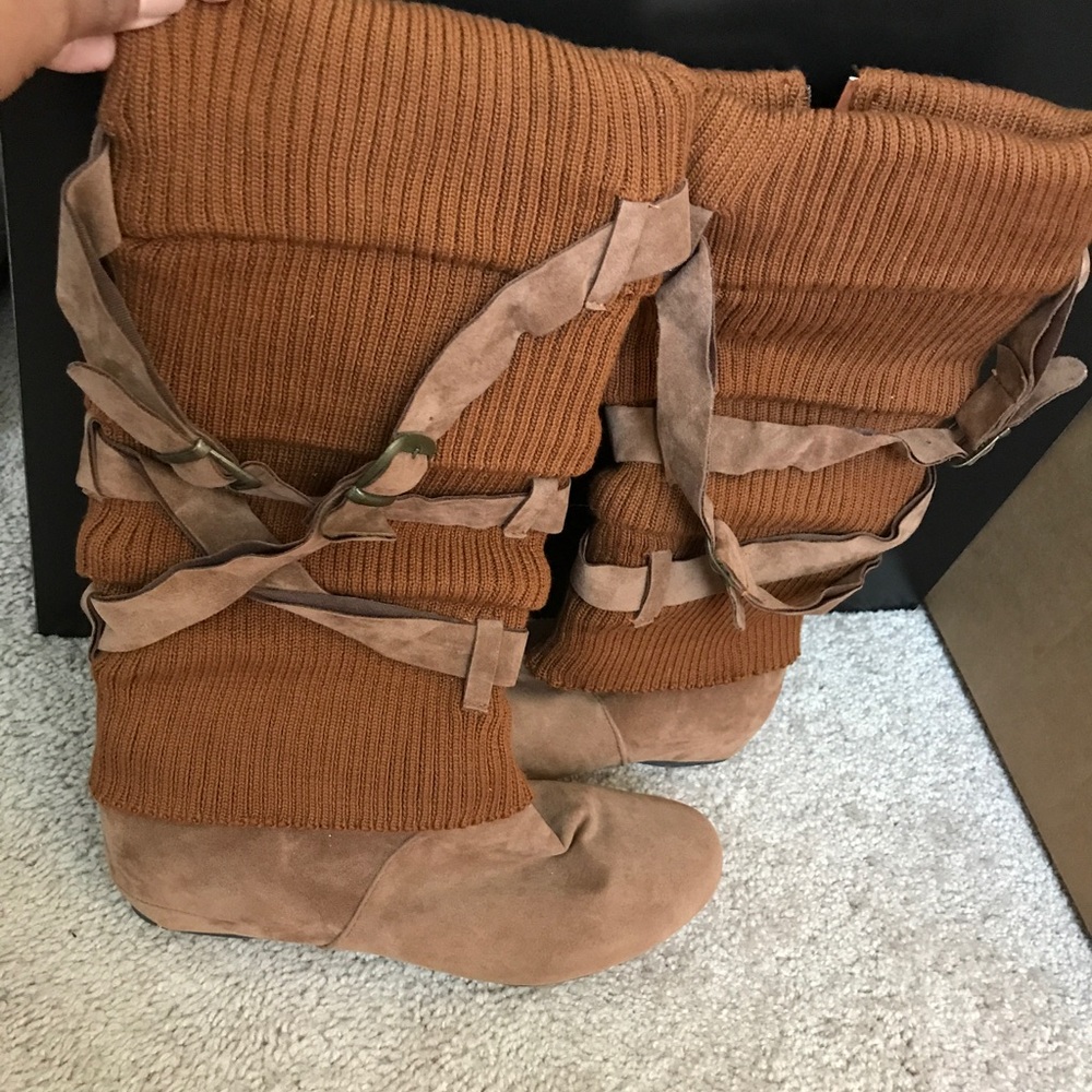 Brown autumn boots