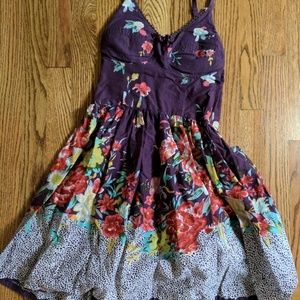 Purple floral dress