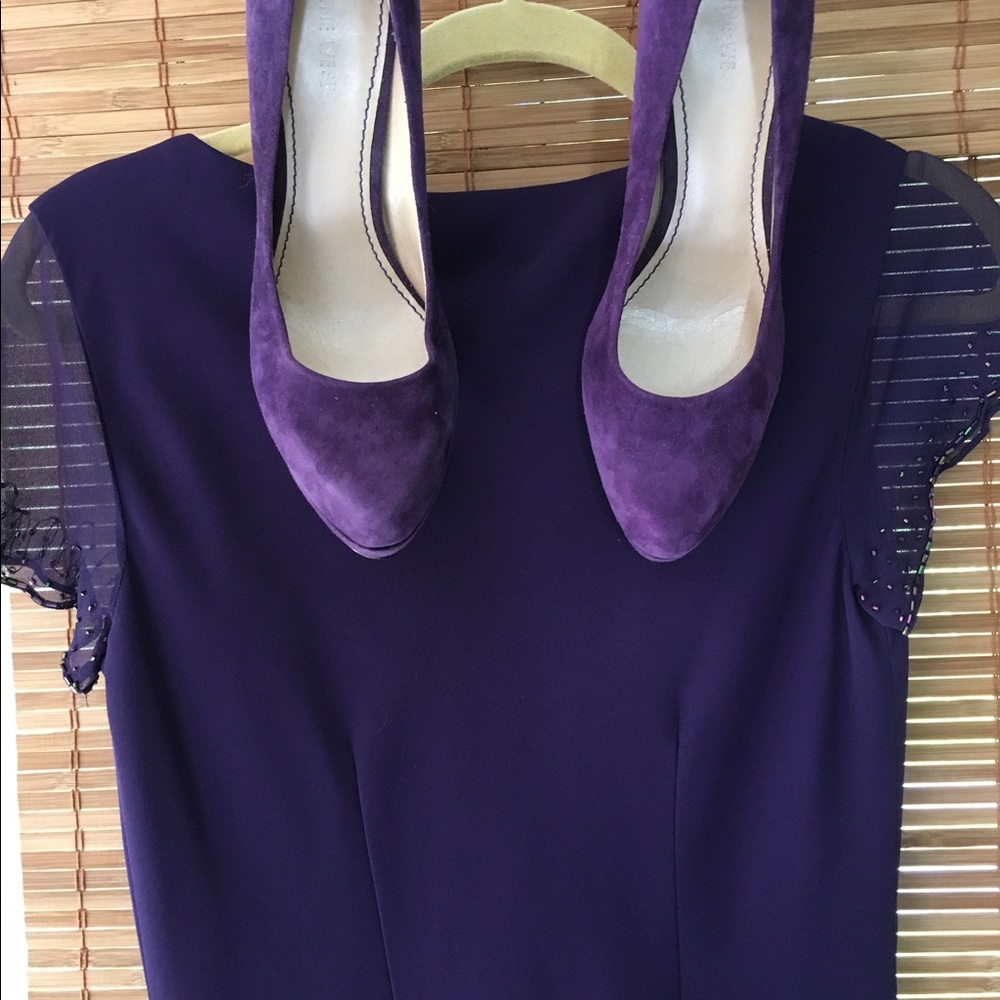 Purple suede shoes