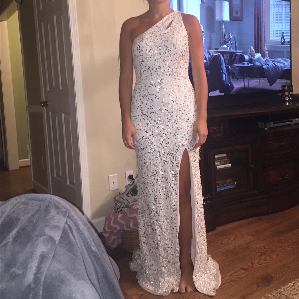 White formal dress