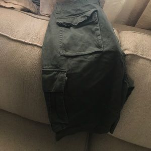 Army green cargo shorts
