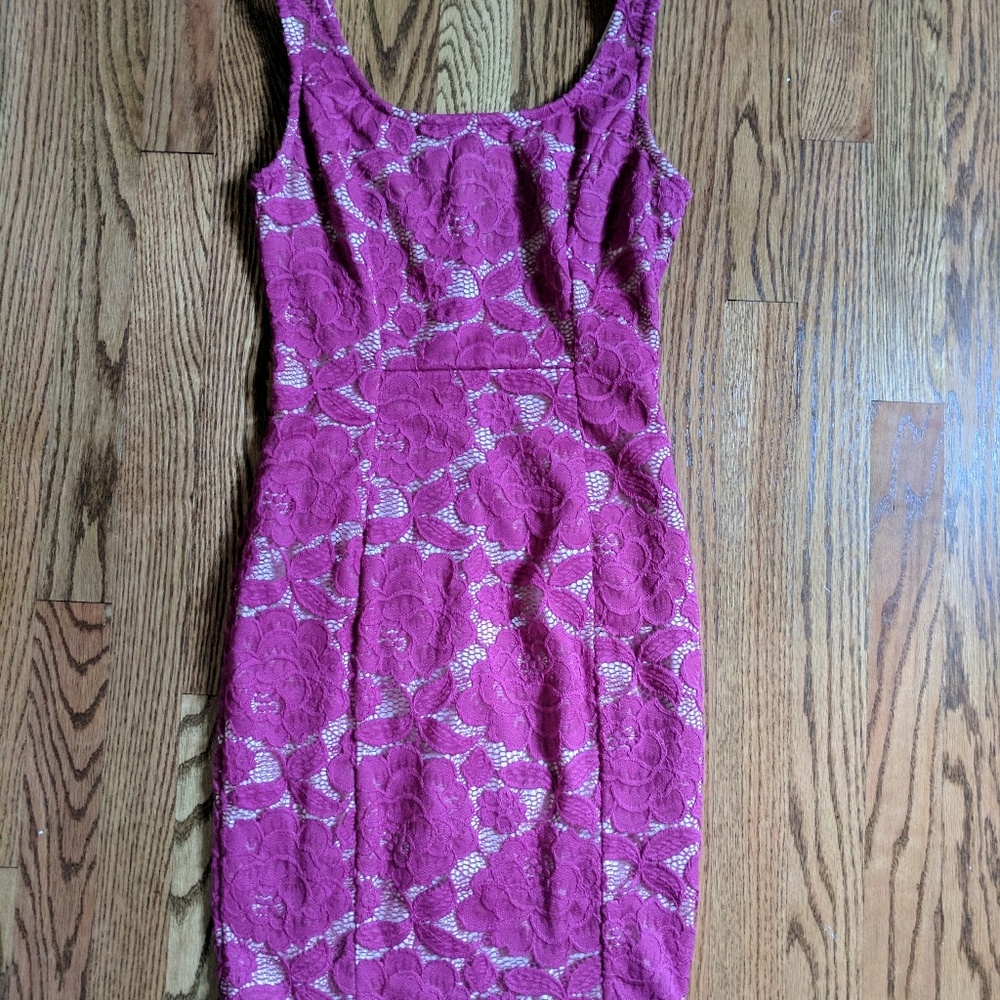 Pink lace dress!