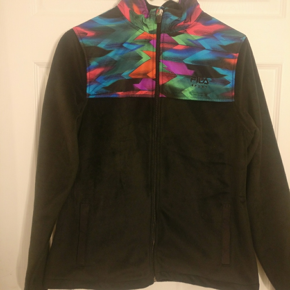 FILA multi-colored zip-up sweater