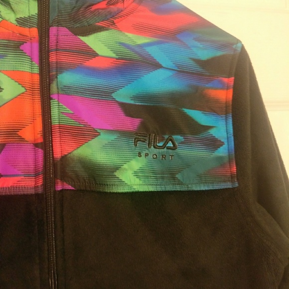 FILA multi-colored zip-up sweater - Picture 3 of 5