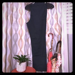 Slim Cropped Stretch Trouser in Dark Gray