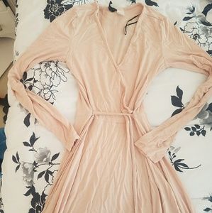 Cream wrap dress