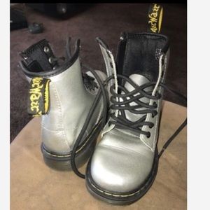 Silver Dr Martens