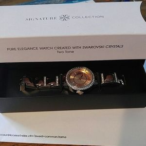Watch with swarovski crystals