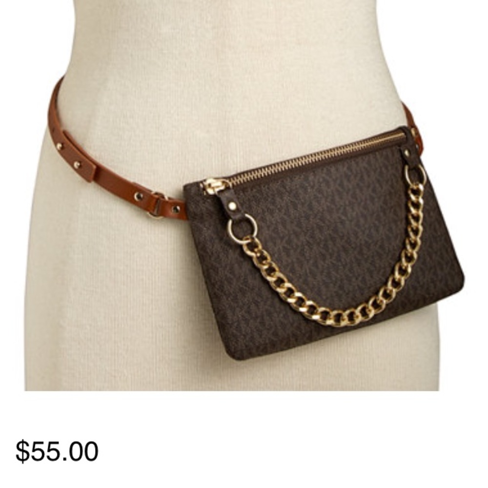 Michael Kors Logo Leather Fanny Pack