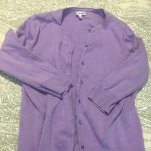 Purple cardigan